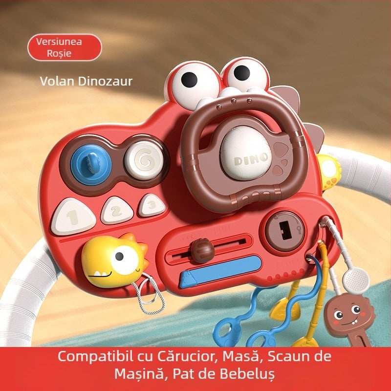 Volan transfrontalier nou cu dinozauri, Lala Le Busy Board, Montessori, simulare multifuncțională pentru bebeluși, copilot, lot