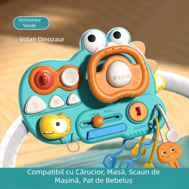 Volan transfrontalier nou cu dinozauri, Lala Le Busy Board, Montessori, simulare multifuncțională pentru bebeluși, copilot, lot