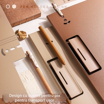 Maillard A4 Board Clip Mocha Mousse Color Office Folder High-Aspect Multifuncțional Student Writing and Paint Bloc de Notițe