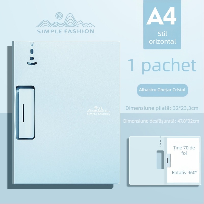 Maillard A4 Board Clip Mocha Mousse Color Office Folder High-Aspect Multifuncțional Student Writing and Paint Bloc de Notițe