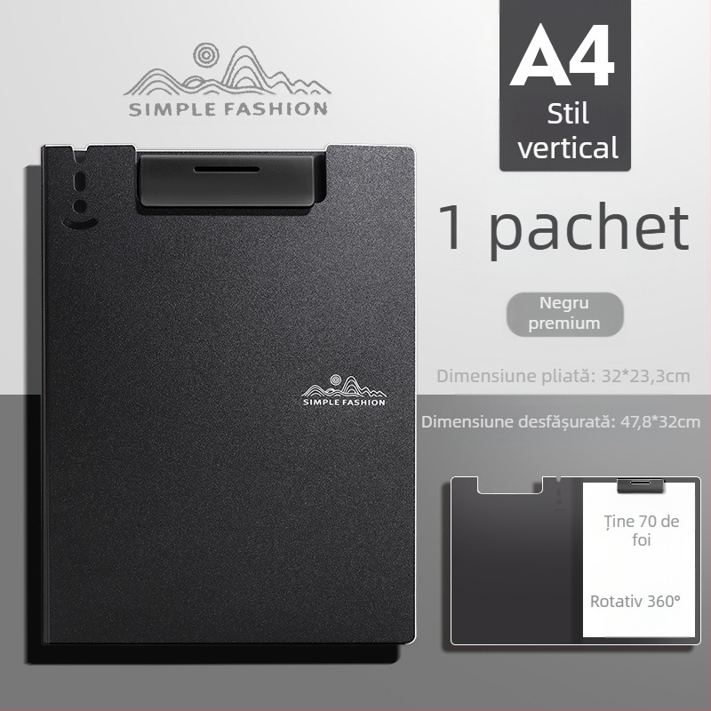 Maillard A4 Board Clip Mocha Mousse Color Office Folder High-Aspect Multifuncțional Student Writing and Paint Bloc de Notițe