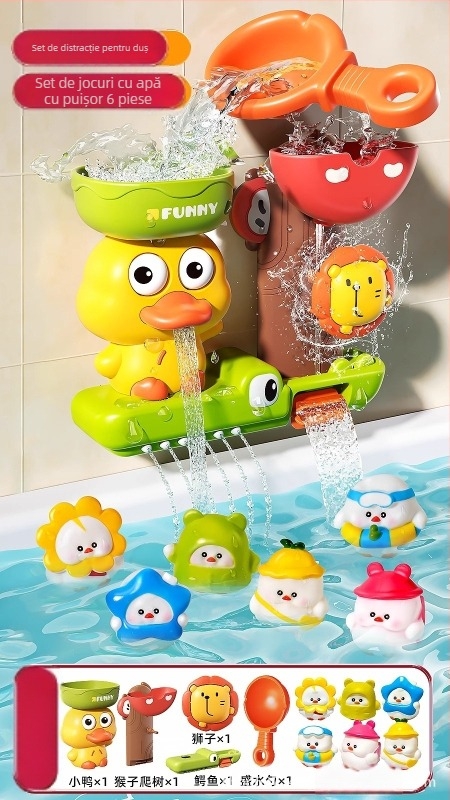 Jucărie de baie pentru bebeluși, rață galbenă, apă, baie interioară pentru bebeluși, duș pentru copii, spray de apă, băieți și fete, internet celebrant