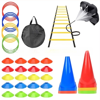 Set de scară de agilitate Set de echipamente de antrenament pentru fotbal combinate gratuite cu set de scară de agilitate transfrontalier cel mai bine vândut