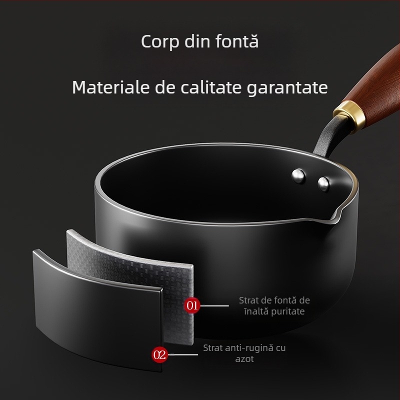 Nou mini oală de turnare a uleiului, ulei de uz casnic, turnare a uleiului fierbinte, oală mică de fier, turnare de zi, bogată în oală mică multifuncțională, en-gros din fabrică