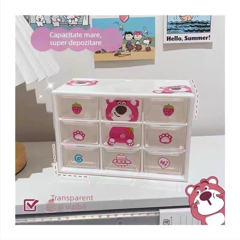 Cutie de depozitare pentru sertar de birou, cutie de bijuterii, birou pentru student, papetărie, depozitare pentru pixuri, depozitare pentru cosmetice, cutie de depozitare Jiugongge