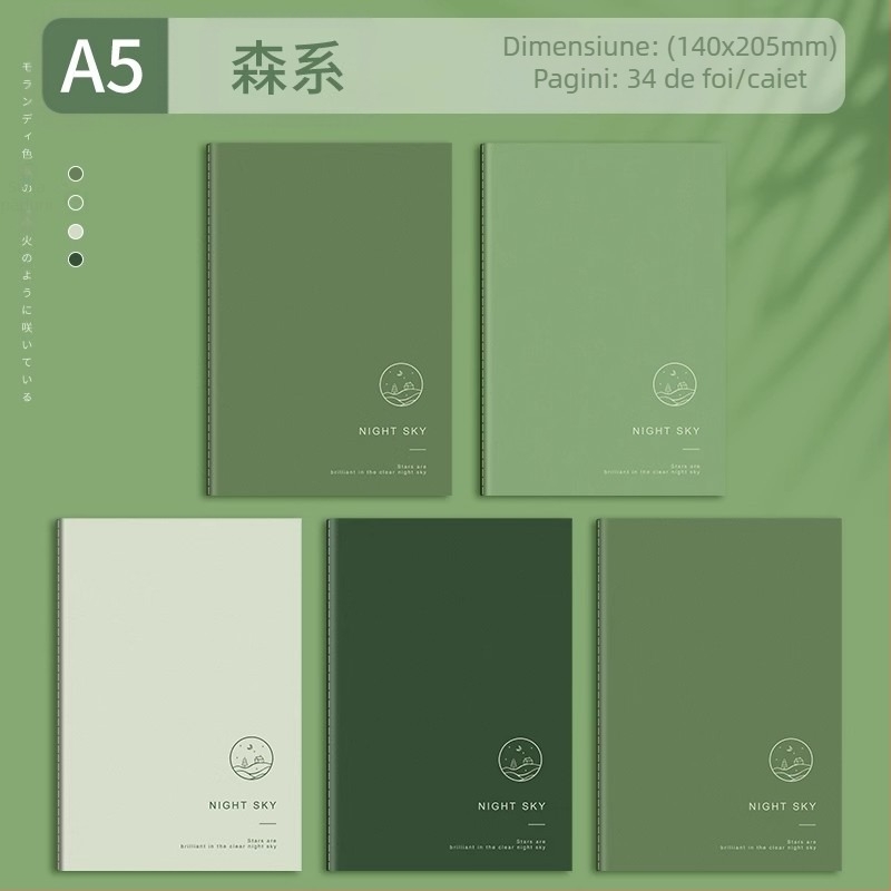 Caiet inspirațional B5 cu text, linie de mașină, caiet simplu pentru studenți, copie soft, blocnotes cu linii orizontale mari, A5