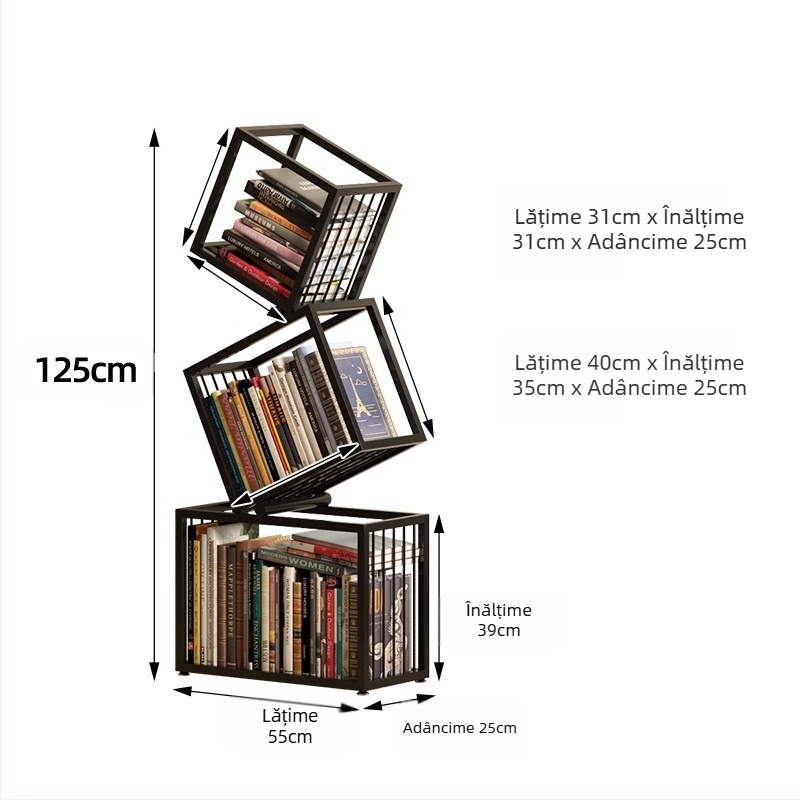 Raft de cărți vertical creativ la modă pentru casă, modern, pe podea, simplu, pentru depozitare, bibliotecă, raft de colț pentru studiu