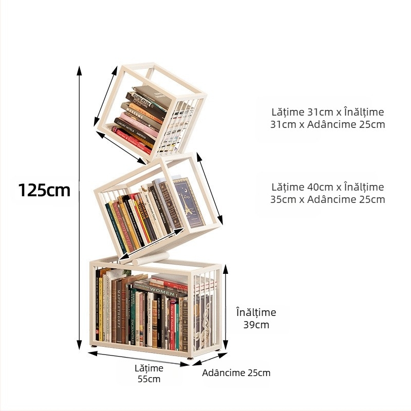 Raft de cărți vertical creativ la modă pentru casă, modern, pe podea, simplu, pentru depozitare, bibliotecă, raft de colț pentru studiu