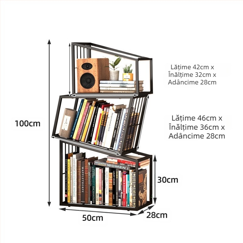 Raft de cărți vertical creativ la modă pentru casă, modern, pe podea, simplu, pentru depozitare, bibliotecă, raft de colț pentru studiu