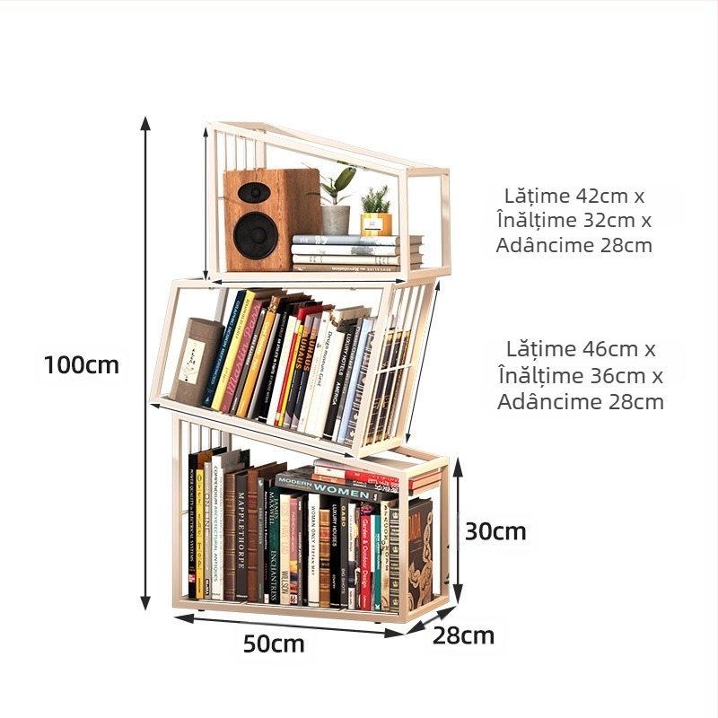 Raft de cărți vertical creativ la modă pentru casă, modern, pe podea, simplu, pentru depozitare, bibliotecă, raft de colț pentru studiu