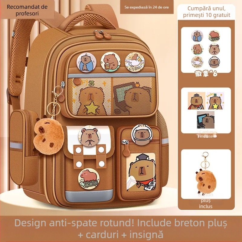 Ghiozdan școlar Kappi Bala nou pentru fete și elevi de școală primară, clasele 3-6, rucsac de mare capacitate pentru fete și băieți, dublu