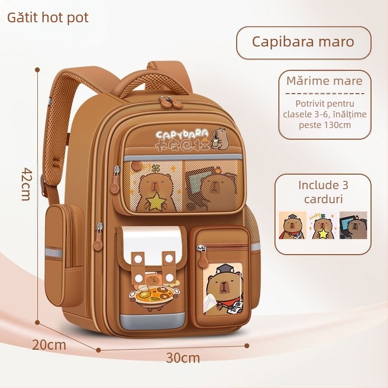 Ghiozdan școlar Kappi Bala nou pentru fete și elevi de școală primară, clasele 3-6, rucsac de mare capacitate pentru fete și băieți, dublu