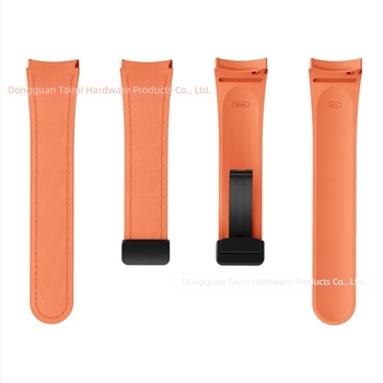 Potrivit pentru Samsung Galaxy Watch6/5/4 Cataramă magnetică din piele și silicon, 20 mm, curea inteligentă