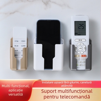 Telefon mobil cutie de depozitare cu telecomandă pentru TV, fără perforații, aer condiționat, telecomandă, încărcător de telefon mobil, raft de depozitare