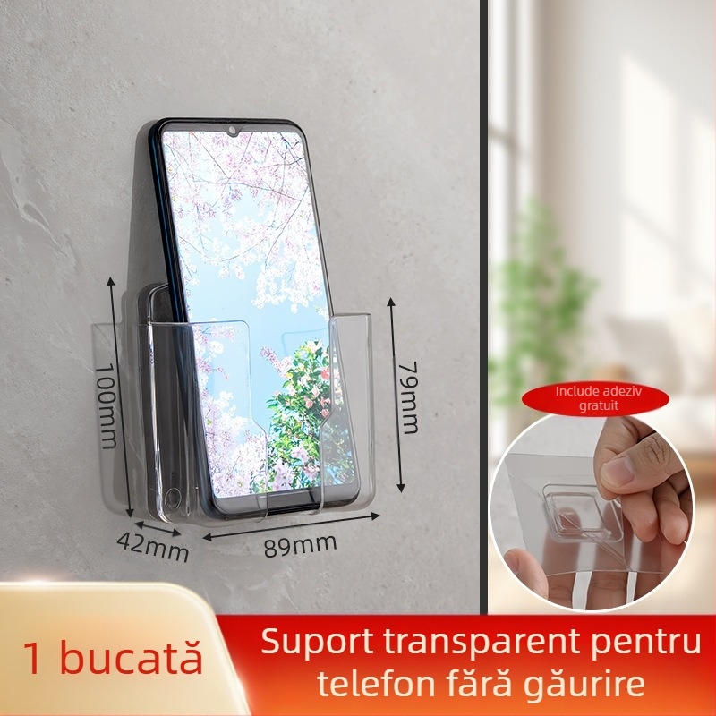 Telefon mobil cutie de depozitare cu telecomandă pentru TV, fără perforații, aer condiționat, telecomandă, încărcător de telefon mobil, raft de depozitare