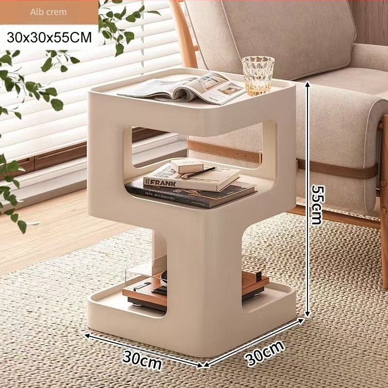 Masă laterală pentru canapea în living, masă de cafea mică din fier, dulap lateral modern, dulap de colț simplu, creativ, internet, masă de colț populară, noptieră de lux, lumină