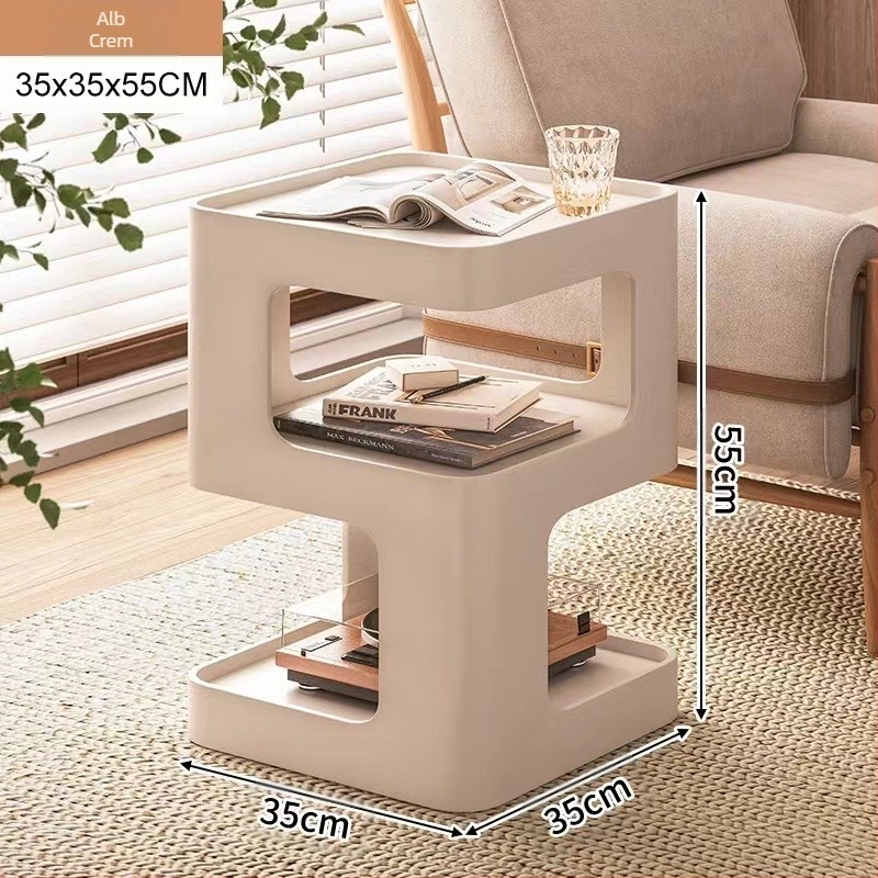 Masă laterală pentru canapea în living, masă de cafea mică din fier, dulap lateral modern, dulap de colț simplu, creativ, internet, masă de colț populară, noptieră de lux, lumină