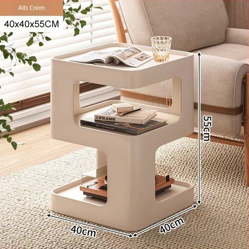 Masă laterală pentru canapea în living, masă de cafea mică din fier, dulap lateral modern, dulap de colț simplu, creativ, internet, masă de colț populară, noptieră de lux, lumină