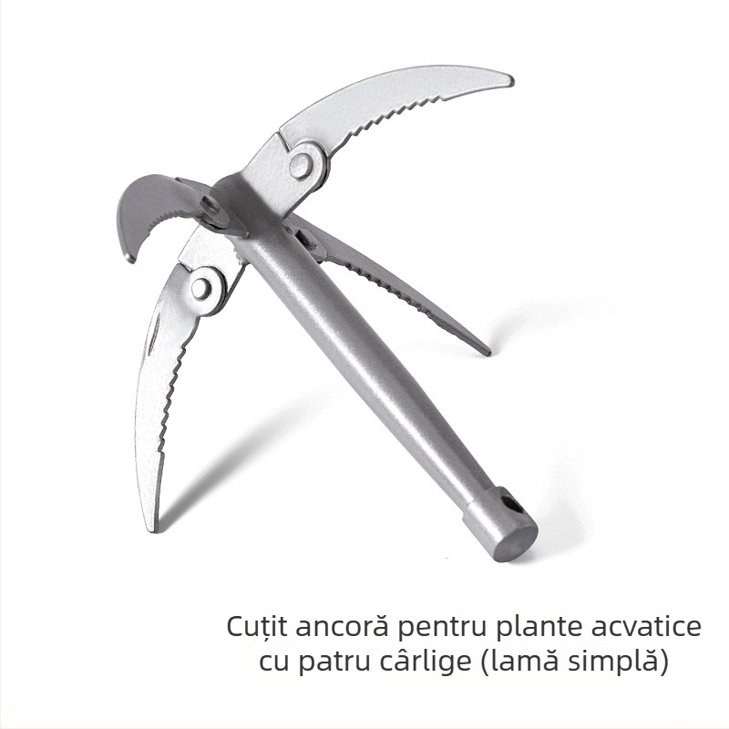 Cuțit ancoră acvatică, mașină de tuns iarba specială pentru pescuit, extractor de buruieni și iarbă, cârlig de prindere a ierbii pentru pescuit sălbatic, artefact de prindere a ierbii
