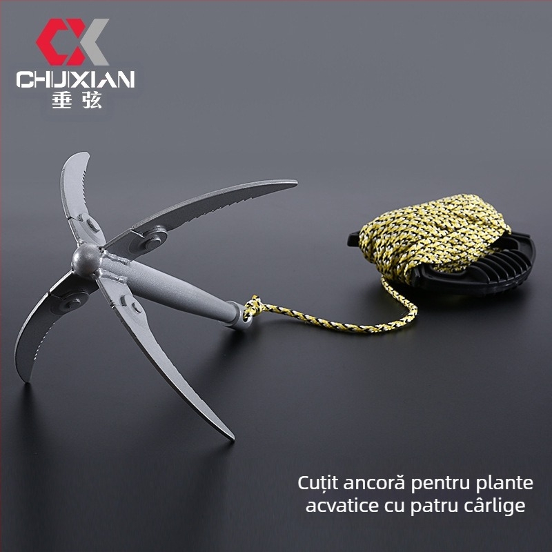 Cuțit ancoră acvatică, mașină de tuns iarba specială pentru pescuit, extractor de buruieni și iarbă, cârlig de prindere a ierbii pentru pescuit sălbatic, artefact de prindere a ierbii