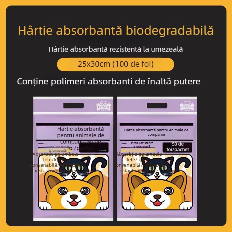 Tampoane absorbante pentru urină de animale, Hârtie absorbantă pentru urină, Scutece pentru câini, Hârtie absorbantă pentru ștergerea urinei, Hârtie absorbantă pentru pisici și câini, Hârtie absorbantă pentru urină de câine, Produse de curățare absorbante 