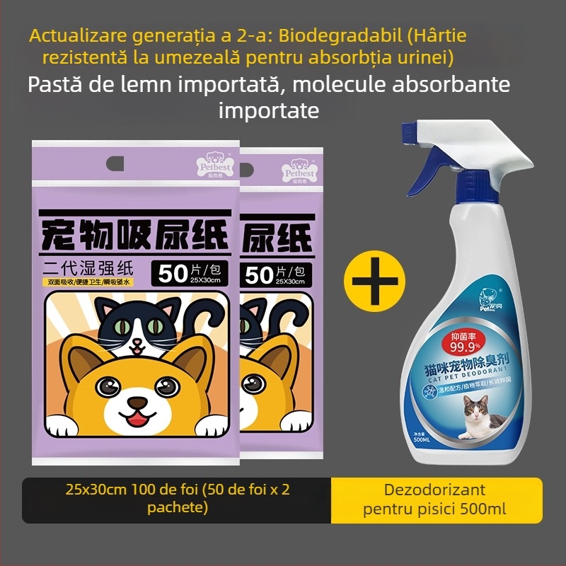 Tampoane absorbante pentru urină de animale, Hârtie absorbantă pentru urină, Scutece pentru câini, Hârtie absorbantă pentru ștergerea urinei, Hârtie absorbantă pentru pisici și câini, Hârtie absorbantă pentru urină de câine, Produse de curățare absorbante 