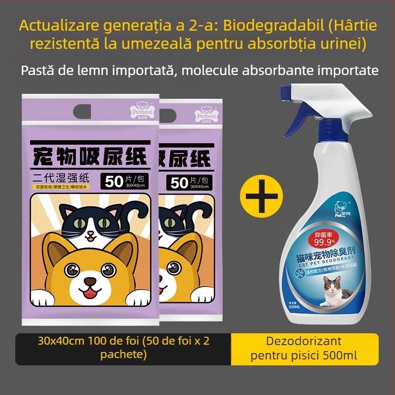 Tampoane absorbante pentru urină de animale, Hârtie absorbantă pentru urină, Scutece pentru câini, Hârtie absorbantă pentru ștergerea urinei, Hârtie absorbantă pentru pisici și câini, Hârtie absorbantă pentru urină de câine, Produse de curățare absorbante 