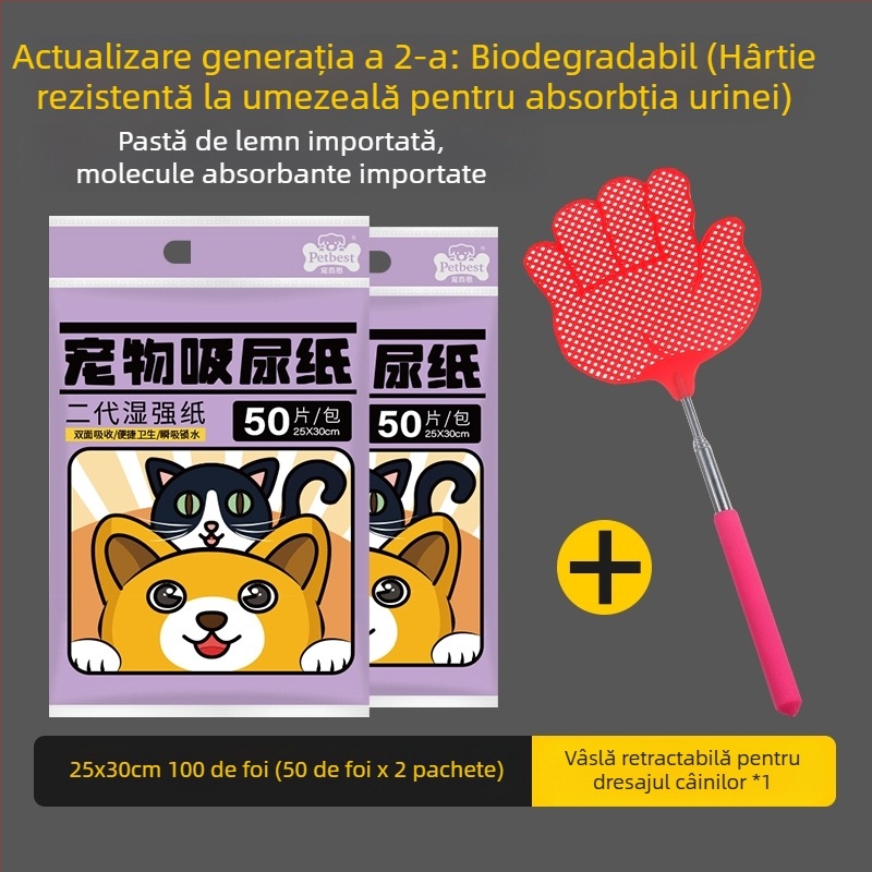 Tampoane absorbante pentru urină de animale, Hârtie absorbantă pentru urină, Scutece pentru câini, Hârtie absorbantă pentru ștergerea urinei, Hârtie absorbantă pentru pisici și câini, Hârtie absorbantă pentru urină de câine, Produse de curățare absorbante 