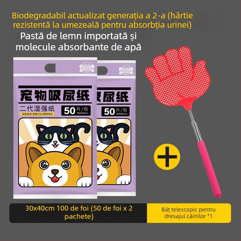 Tampoane absorbante pentru urină de animale, Hârtie absorbantă pentru urină, Scutece pentru câini, Hârtie absorbantă pentru ștergerea urinei, Hârtie absorbantă pentru pisici și câini, Hârtie absorbantă pentru urină de câine, Produse de curățare absorbante 