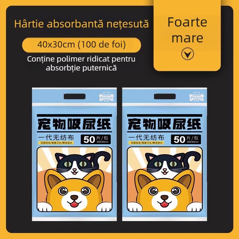 Tampoane absorbante pentru urină de animale, Hârtie absorbantă pentru urină, Scutece pentru câini, Hârtie absorbantă pentru ștergerea urinei, Hârtie absorbantă pentru pisici și câini, Hârtie absorbantă pentru urină de câine, Produse de curățare absorbante 