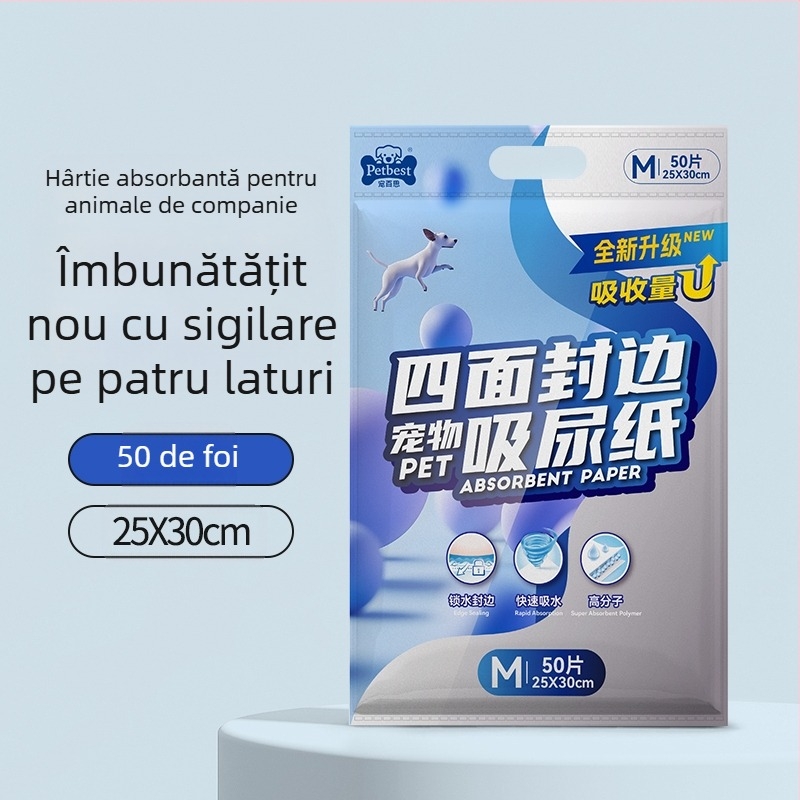 Tampoane absorbante pentru urină de animale, Hârtie absorbantă pentru urină, Scutece pentru câini, Hârtie absorbantă pentru ștergerea urinei, Hârtie absorbantă pentru pisici și câini, Hârtie absorbantă pentru urină de câine, Produse de curățare absorbante 