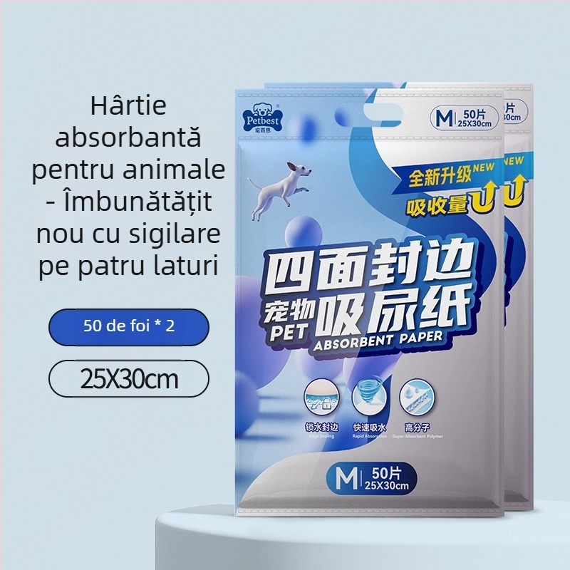 Tampoane absorbante pentru urină de animale, Hârtie absorbantă pentru urină, Scutece pentru câini, Hârtie absorbantă pentru ștergerea urinei, Hârtie absorbantă pentru pisici și câini, Hârtie absorbantă pentru urină de câine, Produse de curățare absorbante 