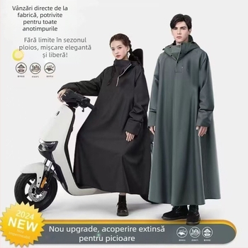 Pelerina de ploaie pentru mașini electrice, cu baterie, lungă, pentru separarea mașinii umane, pentru tot corpul, impermeabilă, pentru bărbați și femei, pentru adulți, cu bicicleta