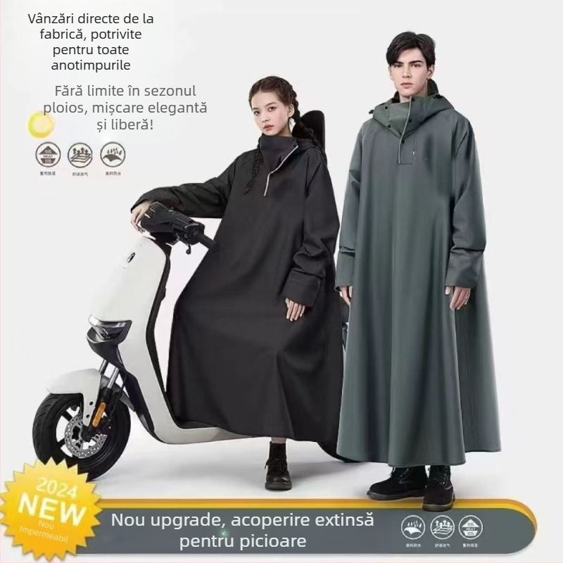 Pelerina de ploaie pentru mașini electrice, cu baterie, lungă, pentru separarea mașinii umane, pentru tot corpul, impermeabilă, pentru bărbați și femei, pentru adulți, cu bicicleta