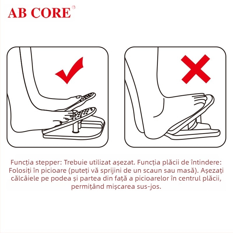 Stepper cu funcție dublă, placă de întindere, două în unu, Thor Brand Ab Core, mini stepper colorat