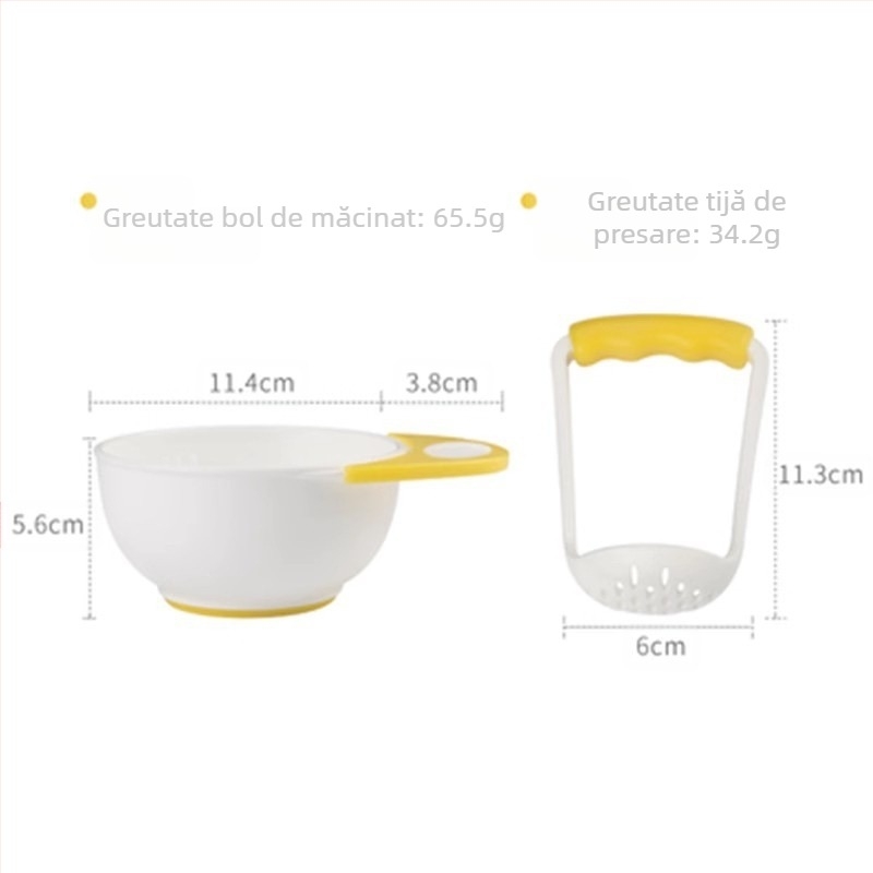 Mașină manuală de tocat suplimente alimentare pentru piure de mere, mașină de tocat suplimente alimentare pentru bebeluși, piure de fructe pentru alimente pentru copii, bol de tocat piure de legume