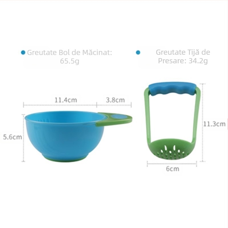 Mașină manuală de tocat suplimente alimentare pentru piure de mere, mașină de tocat suplimente alimentare pentru bebeluși, piure de fructe pentru alimente pentru copii, bol de tocat piure de legume