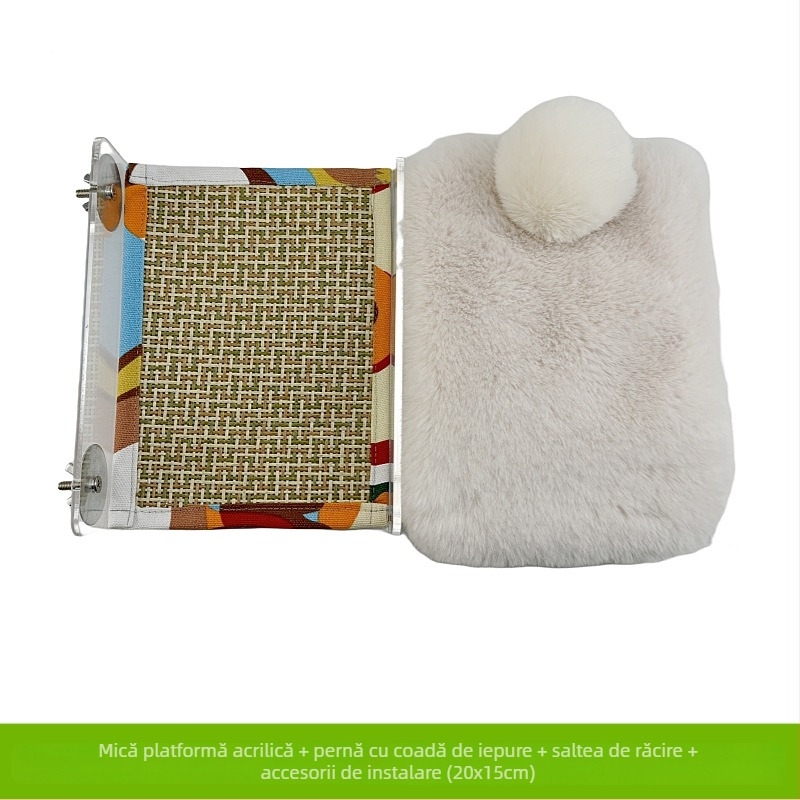 Papagal pat cuib de dormit picior încălzitor platformă cald hamac bumbac pad iarna canapea saltea neagră Phoenix bujor pasăre colivie consumabile