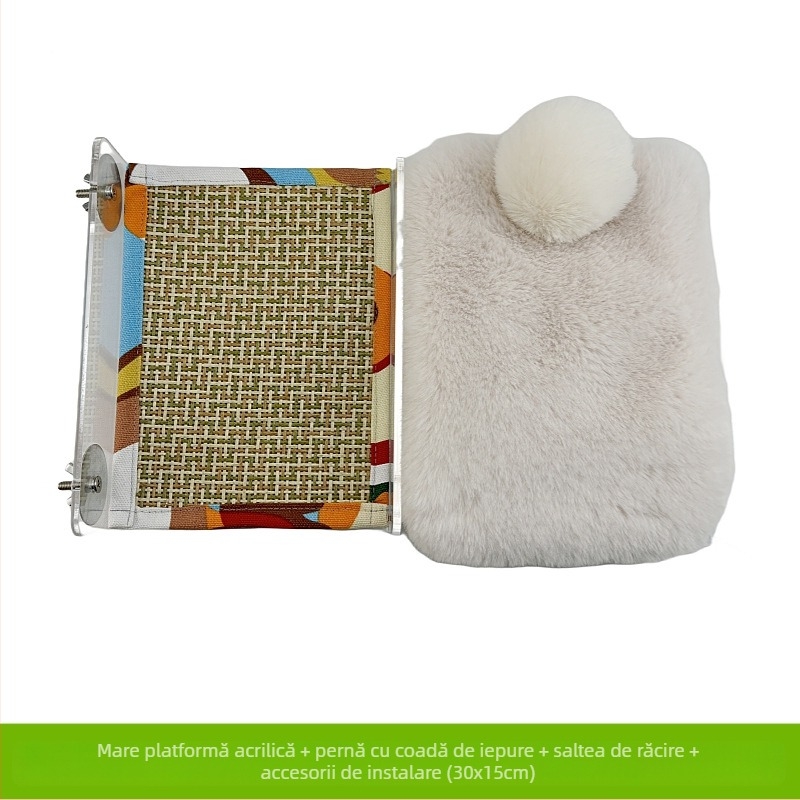 Papagal pat cuib de dormit picior încălzitor platformă cald hamac bumbac pad iarna canapea saltea neagră Phoenix bujor pasăre colivie consumabile