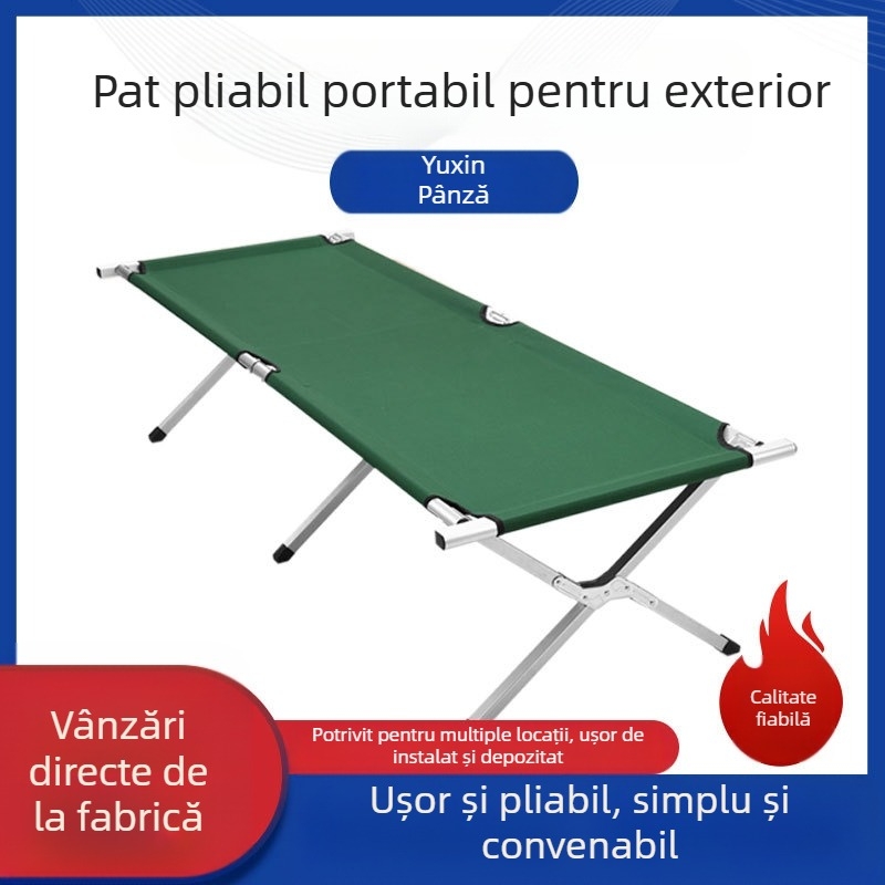 Pat pliabil en-gros de la producător, pat de birou, pat de camping, pat de plajă, pat pliabil ușor, din aliaj de aluminiu
