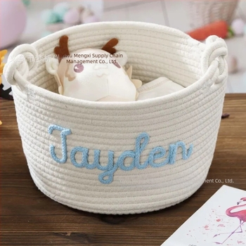 Coș de depozitare din bumbac cu frânghie, pentru copii, jucării, cărți și reviste, DIY, transfrontalier y hot pet