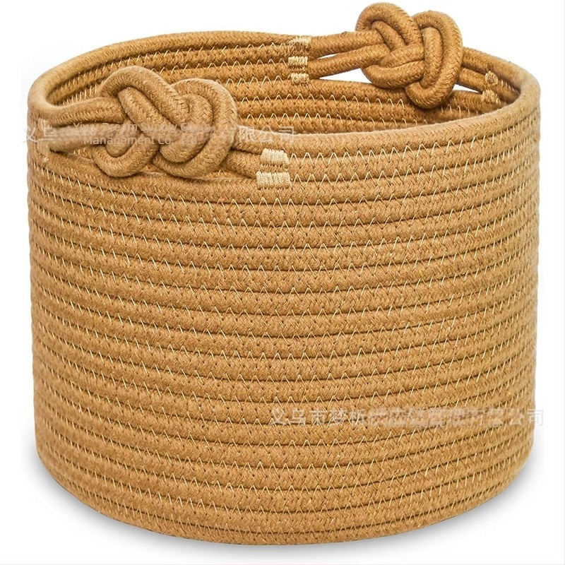 Coș de depozitare din bumbac cu frânghie, pentru copii, jucării, cărți și reviste, DIY, transfrontalier y hot pet