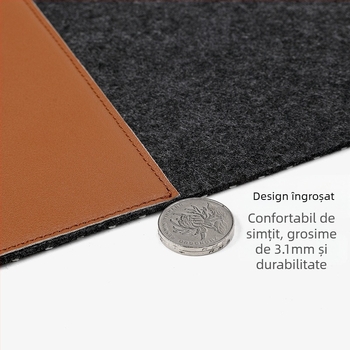 Pad pentru mouse, din piele feltrată, pentru laptop, extra mare, rezistent la pete, pad pentru jocuri electronice, pad pentru birou, pad pentru scris