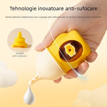 Noua sticlă pentru animale de companie, bionic, anti-sufocare, nou-născuți, pui, pui, silicon, sticlă pentru lapte, cântar de băut, consumabile