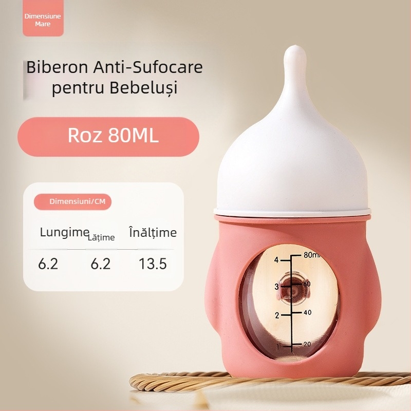 Noua sticlă pentru animale de companie, bionic, anti-sufocare, nou-născuți, pui, pui, silicon, sticlă pentru lapte, cântar de băut, consumabile