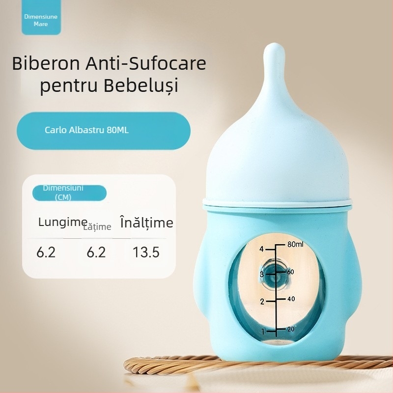 Noua sticlă pentru animale de companie, bionic, anti-sufocare, nou-născuți, pui, pui, silicon, sticlă pentru lapte, cântar de băut, consumabile