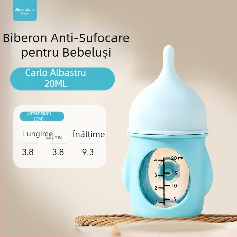 Noua sticlă pentru animale de companie, bionic, anti-sufocare, nou-născuți, pui, pui, silicon, sticlă pentru lapte, cântar de băut, consumabile