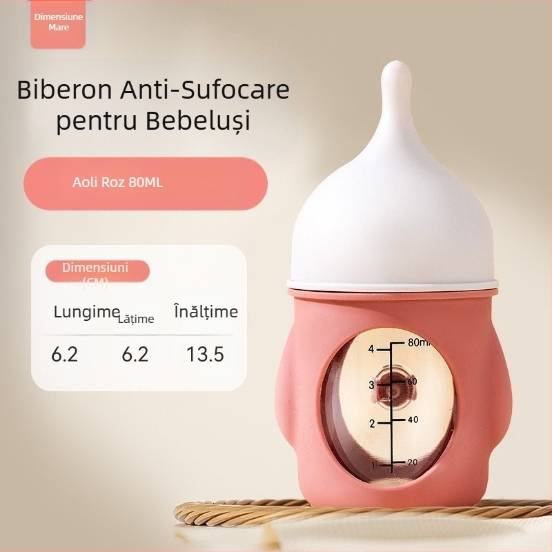 Noua sticlă pentru animale de companie, bionic, anti-sufocare, nou-născuți, pui, pui, silicon, sticlă pentru lapte, cântar de băut, consumabile