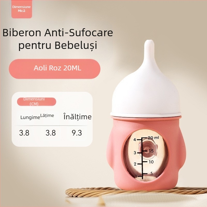 Noua sticlă pentru animale de companie, bionic, anti-sufocare, nou-născuți, pui, pui, silicon, sticlă pentru lapte, cântar de băut, consumabile