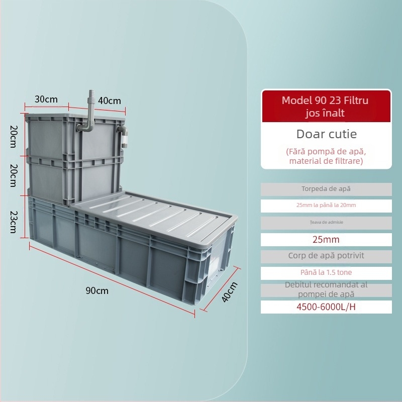 Filtru de fund pentru cutie de rulare, DIY, filtru de fund pentru acvariu, cutie de separare uscată și umedă, filtru de scurgere, sifon, filtru de fund combinat pentru pești